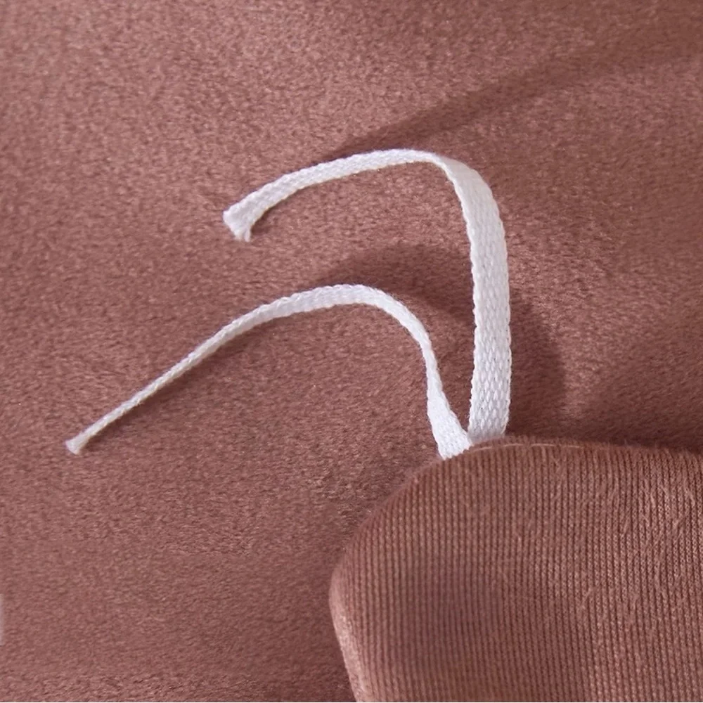 NEW West Elm Blush Pink Lux Velvet Flannel Queen / King Bedding Duvet & Sham Set